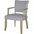 Dukes Armchair with Wooden Frame - Light Grey, Velvet