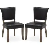 Dukes Dining Chairs - Ink Blue, Leather