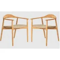 Duluth Garden Dining Chairs with Rope Seat - Natural, Teak