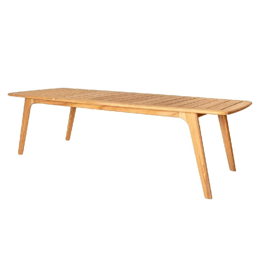 Duluth Large Rectangular Garden Dining Table - Natural, Teak