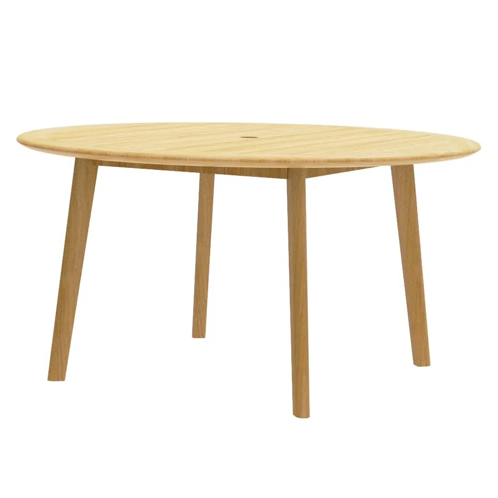 Duluth Round Garden Dining Table - Natural, Teak