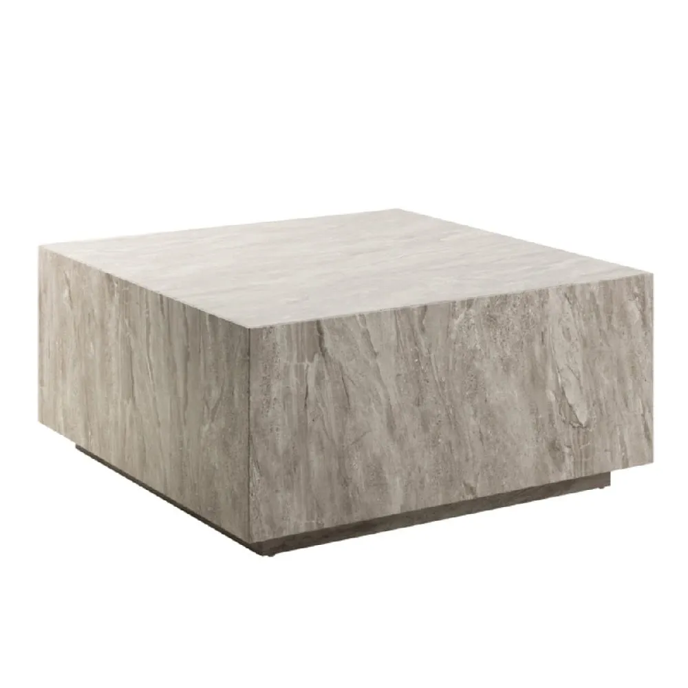 Duluth Square Coffee Table - Grey, Marble
