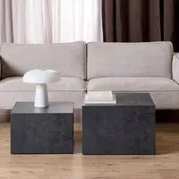 Duluth Square Nesting Coffee Tables - Black, Wood