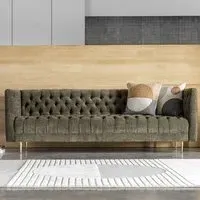 Dumai 3-Seater Sofa - Moss Green, Fabric