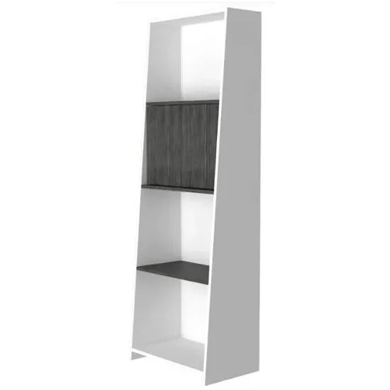 Dunster Bookcase with 3 Shelves - White, Wood image