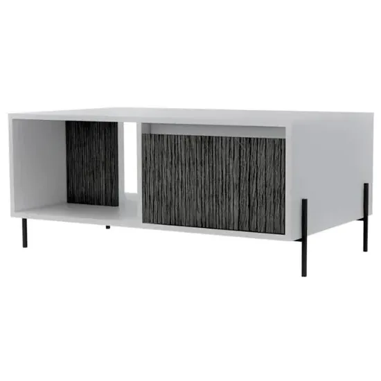 Dunster Coffee Table with Drawer - White, Wood