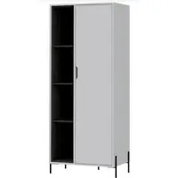 Dunster Display Cabinet with Door - White, Wood