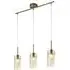 Duo 3 Light Bar Pendant Light - Bronze, Champagne Glass