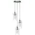 Duo 3 Light Multi-Drop Ceiling Pendant - Chrome, Glass