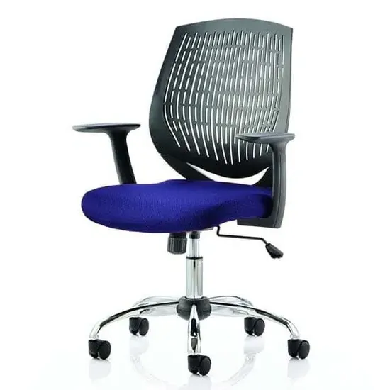 Dura Office Chair with Tilt Mechanism - Blue, Nylon