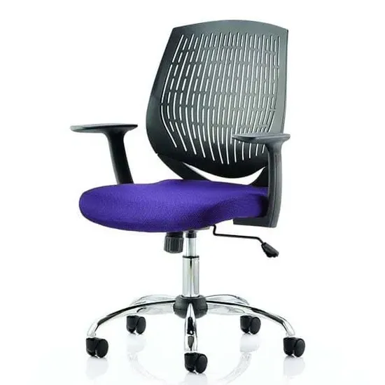 Dura Office Chair with Tilt Mechanism - Purple, Nylon