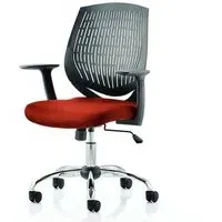 Dura Office Chair with Tilt Mechanism - Red, Nylon