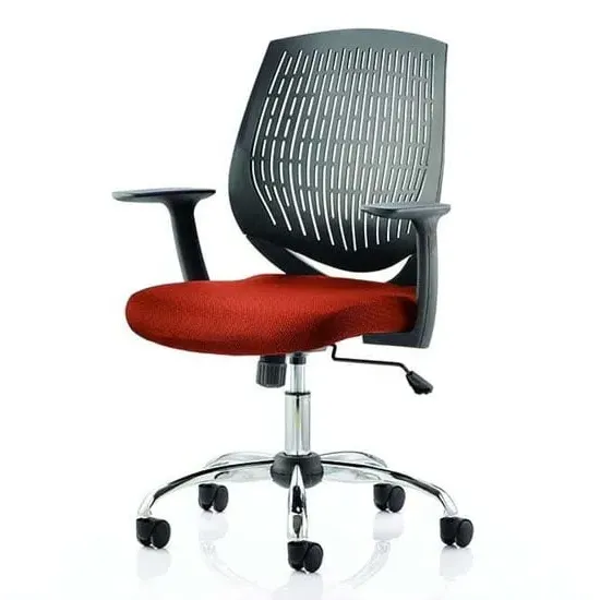 Dura Office Chair with Tilt Mechanism - Red, Nylon