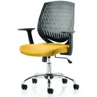 Dura Office Chair with Tilt Mechanism - Yellow, Nylon