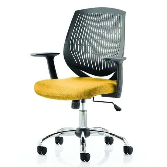 Dura Office Chair with Tilt Mechanism - Yellow, Nylon