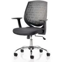 Dura Task Office Chair with Arms - Black, Fabric