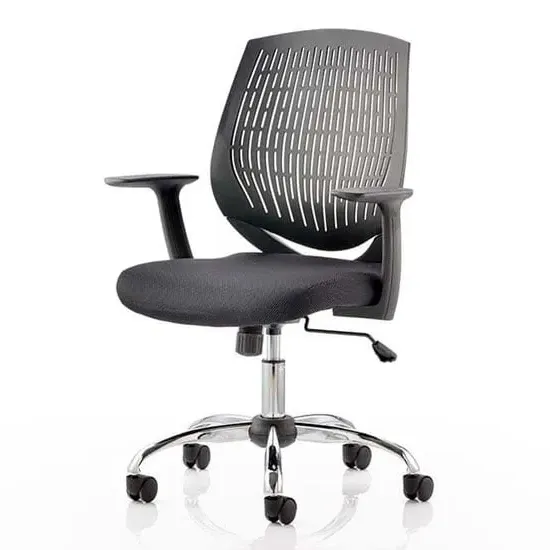 Dura Task Office Chair with Arms - Black, Fabric image