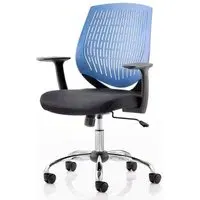 Dura Task Office Chair with Arms - Blue, Fabric