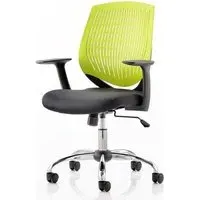 Dura Task Office Chair with Arms - Green, Fabric