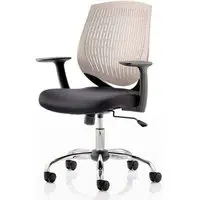 Dura Task Office Chair with Arms - Grey, Fabric