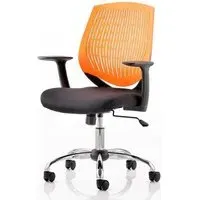 Dura Task Office Chair with Arms - Orange, Fabric