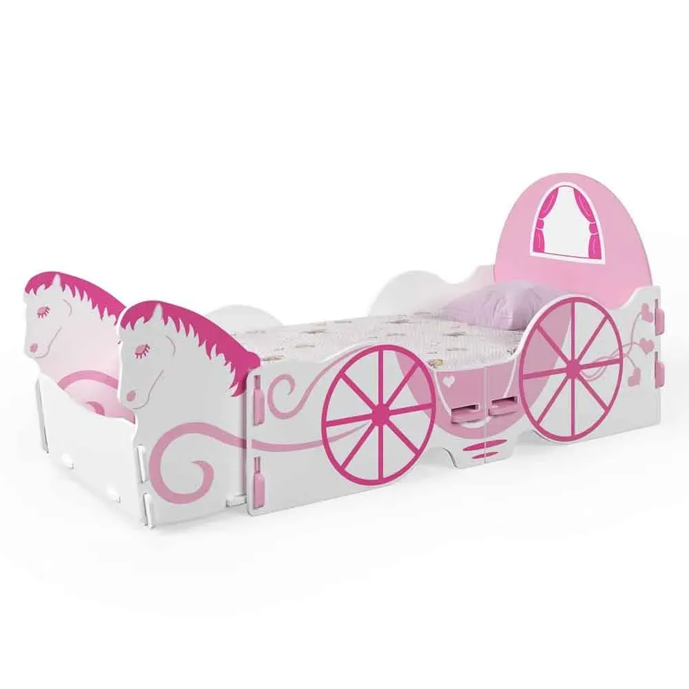 Durango Toddler Bed Princess Carriage - Pink, White, MDF product