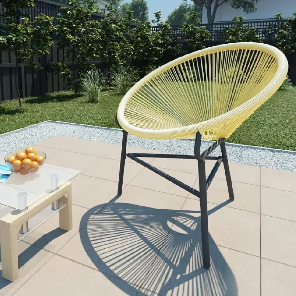Durant Moon Garden Chair - Beige, Poly Rattan image