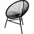 Durant Moon Garden Chair - Black, Poly Rattan