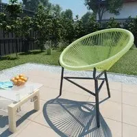 Durant Moon Garden Chair - Green, Poly Rattan
