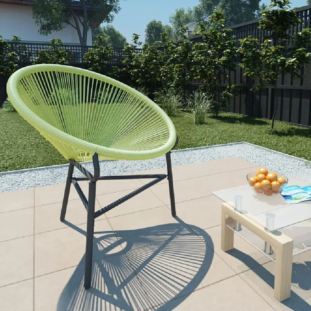 Durant Moon Garden Chair - Green, Poly Rattan