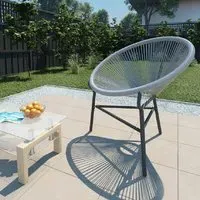 Durant Moon Garden Chair - Grey, Poly Rattan