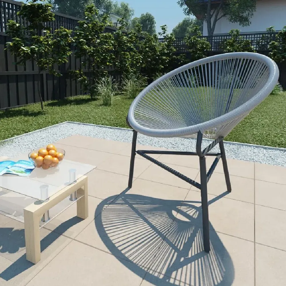 Durant Moon Garden Chair - Grey, Poly Rattan