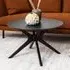 Durant Round Coffee Table - Black, Wood