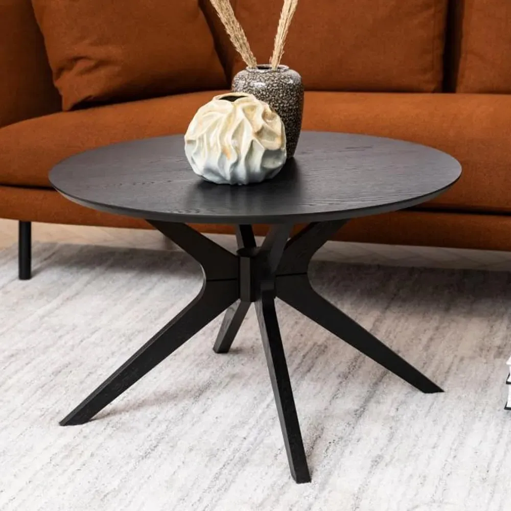 Durant Round Coffee Table - Black, Wood image