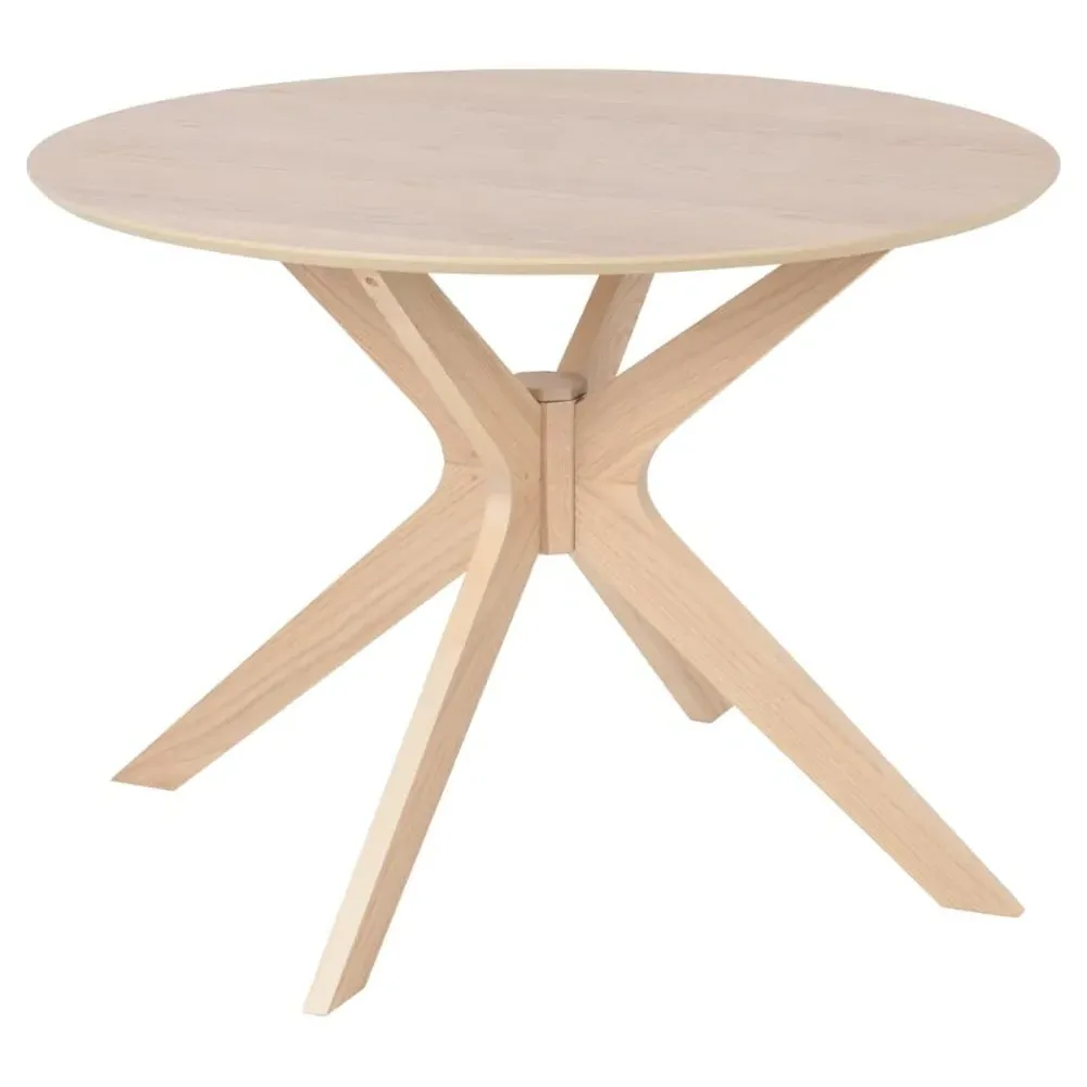 Durant Round Dining Table - White, Oak