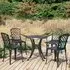 Durham 5 Piece Bistro Set - Black, Cast Aluminium