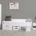 Durham Single Day Bed with 4 Drawers - White