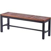 Dyersville Wooden Outdoor Bench - Black, Brown