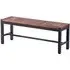 Dyersville Wooden Outdoor Bench - Black, Brown
