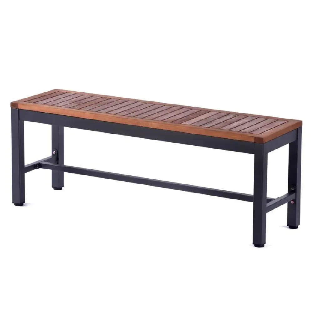 Dyersville Wooden Outdoor Bench - Black, Brown image