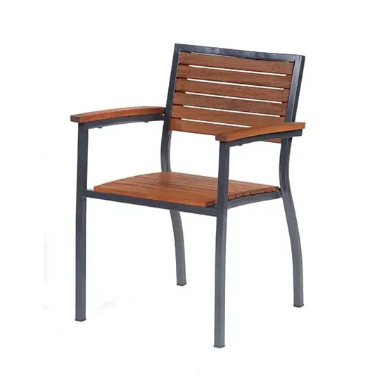 Dylan Wooden Arm Chair - Brown
