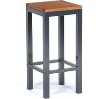 Dylan Wooden Bar Stools Pair - Brown