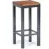 Dylan Wooden Bar Stools Pair - Brown