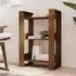 Dylon Bookcase and Room Divider - Brown, Pine Wood