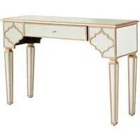 Dziban Mirrored Console Table with 1 Drawer - Gold