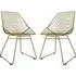 Eastlake Bistro Dining Chairs In Pair - Gold, Metal