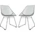 Eastlake Bistro Dining Chairs In Pair - Grey, Metal