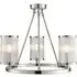 Easton 3 Light Glass Semi Flush Ceiling Light - Bright Nickel