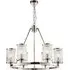 Easton 6 Lights Ceiling Pendant Light - Bright Nickel, Glass