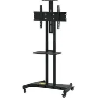 Easton Large TV Mount Bracket with Wheels - Black, Steel